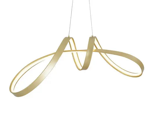Bucharest LED Chandelier // Sandy Gold  Warm Home View
