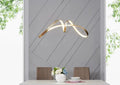 Bucharest LED Chandelier // Sandy Gold  Warm Home View