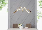 Bucharest LED Chandelier // Sandy Gold  Warm Home View