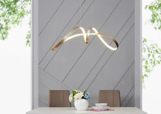 Bucharest LED Chandelier // Sandy Gold  Warm Home View