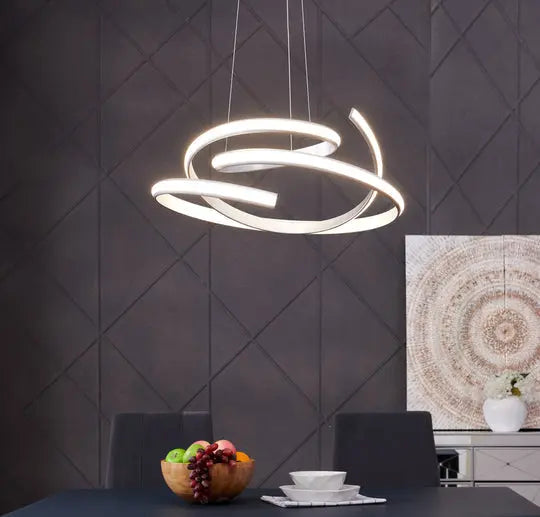 Oslo LED Adjustable Chandelier // Silver  Warm Home View
