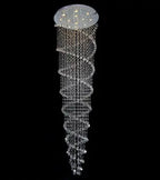 Crystal Chandelier Double Helix// 12 Light  Warm Home View