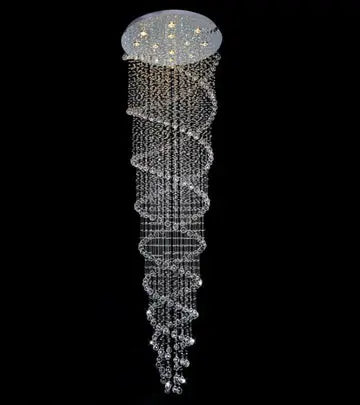 Crystal Chandelier Double Helix// 12 Light  Warm Home View
