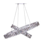 Crystal Elegance LED Chandelier // 2 Ovals  Warm Home View
