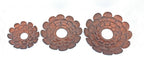Set of Three Copper Novelty Metal Framed Accent Mirror  Warm Home View
