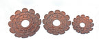 Set of Three Copper Novelty Metal Framed Accent Mirror  Warm Home View