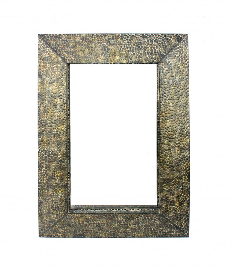 Bronze Rectangle Accent Metal Mirror  Warm Home View