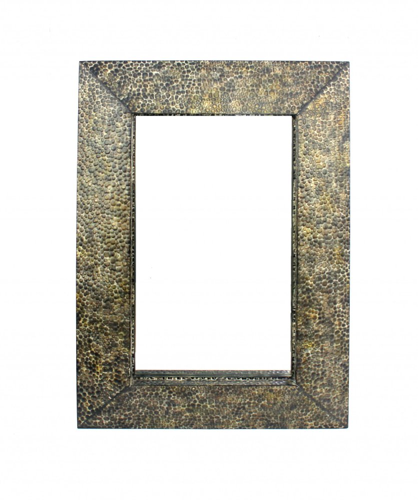 Bronze Rectangle Accent Metal Mirror  Warm Home View