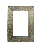 Bronze Rectangle Accent Metal Mirror  Warm Home View