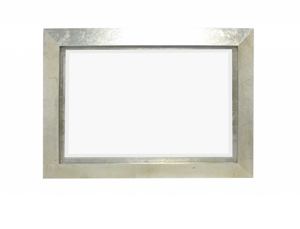 Silver Rectangle Accent Metal Mirror  Warm Home View