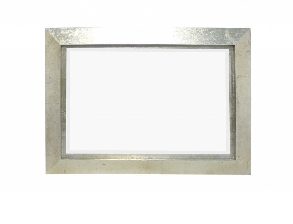 Silver Rectangle Accent Metal Mirror  Warm Home View