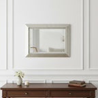 Silver Rectangle Accent Metal Mirror  Warm Home View