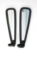 Set of Two Black Solid Wood Wall Sconce Candle Holders  Warm Home View