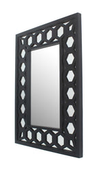 Black Square Accent Mirror  Warm Home View