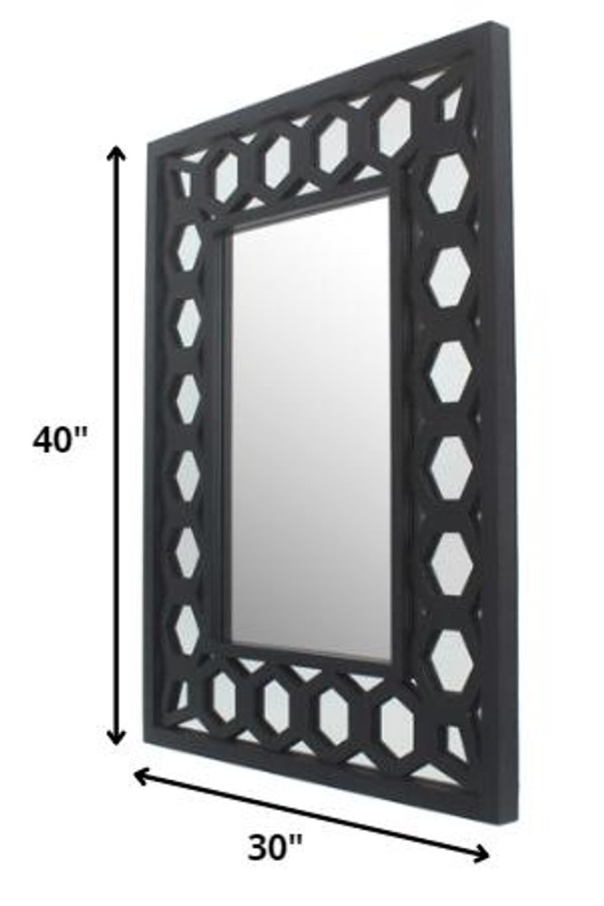 Black Square Accent Mirror  Warm Home View
