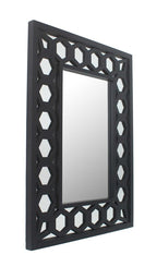 Black Square Accent Mirror  Warm Home View