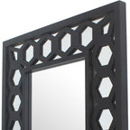Black Square Accent Mirror  Warm Home View