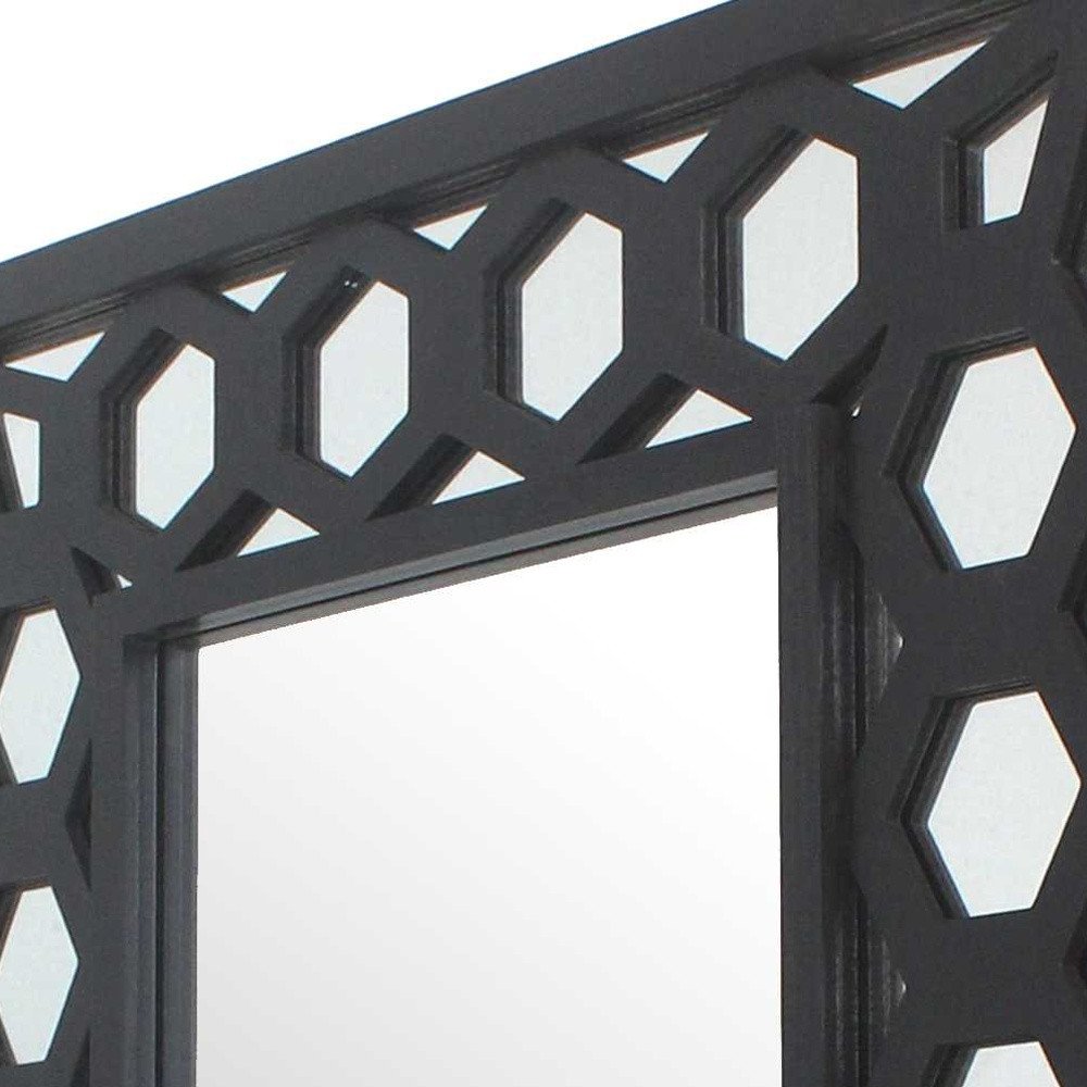 Black Square Accent Mirror  Warm Home View