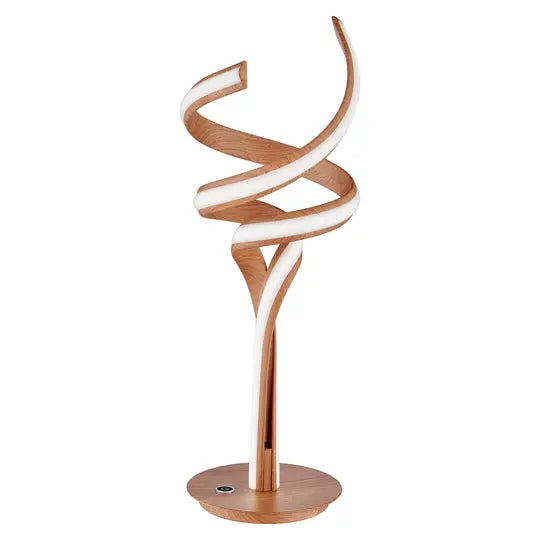 Munich Wood Table Lamp // LED Strip & Touch Dimmer  Warm Home View