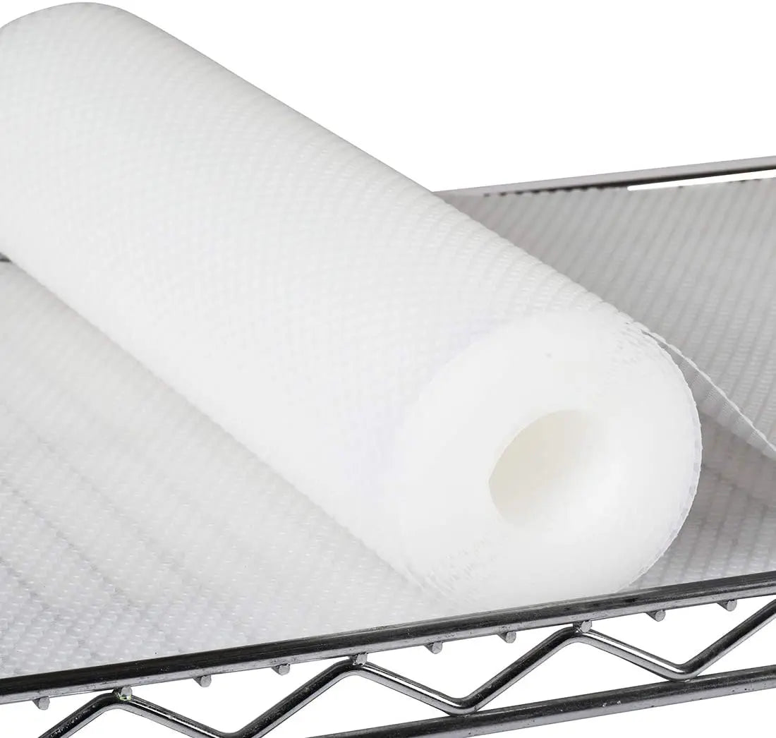 Pantry Shelf Liners for Wire Shelving - 1.2 MM Thick Easy to Cut Metal Liner - Clear Waterproof Plastic Drawer Liner - 10 Inch x 13 FT Translucent Kitchen Cabinet Mat for Heavy Duty Shelves  Warm Home View