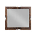 Reclaimed Oak Finish Rectangular Mirror  Warm Home View