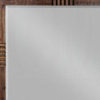 Reclaimed Oak Finish Rectangular Mirror  Warm Home View