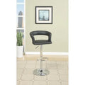 Adjustable Kitchen Island Stools Black Faux Leather 2-Piece  Warm Home View