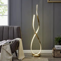 Sandy Gold Vienna LED 55" Tall Floor Lamp // Dimmable  Warm Home View