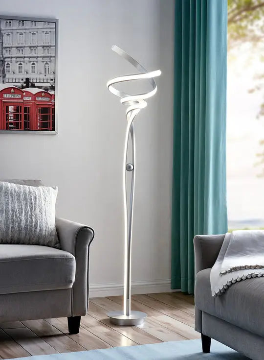 Munich LED Silver 63" Floor Lamp // Dimmable  Warm Home View