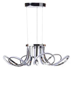 6 Petal Flower LED Strip Chandelier // Chrome and Dimmable  Warm Home View