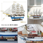 Sailing Ship Model - Real Wood Craft for Home Decor  Warm Home View
