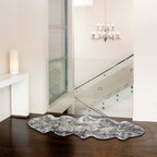 Gradient Grey Animal Print Area Rug  Warm Home View