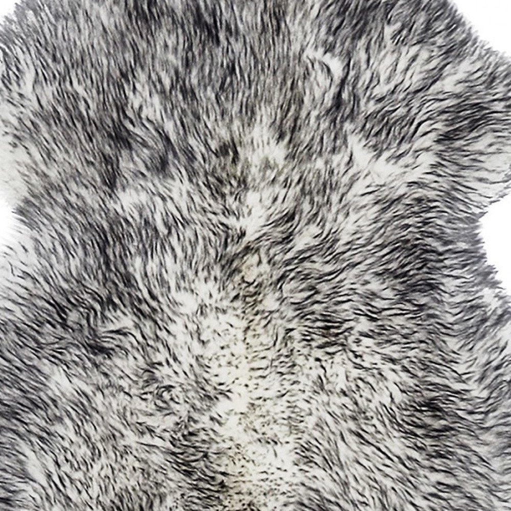 Gradient Grey Animal Print Area Rug  Warm Home View