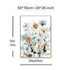 HD Watercolor Floral Botanical Canvas Wall Art Prints  Warm Home View