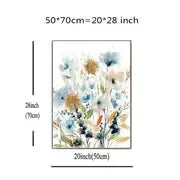 HD Watercolor Floral Botanical Canvas Wall Art Prints  Warm Home View