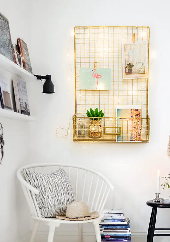 Nordic Style Iron Shelving Unit and Wall Decor  Warm Home View