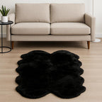 Black Animal Print Area Rug  Warm Home View