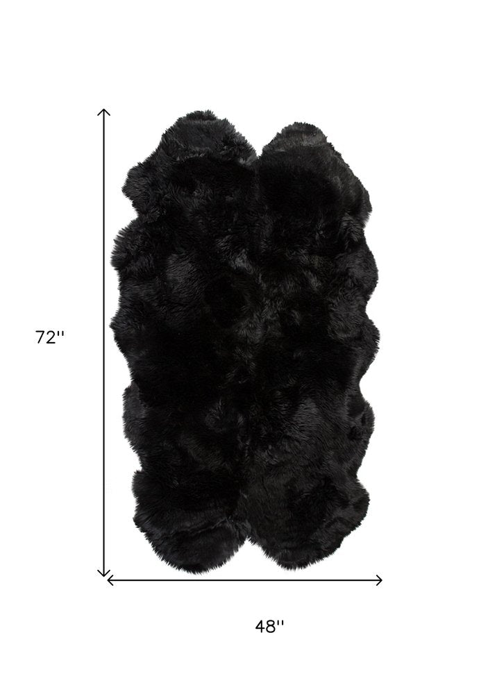 Black Animal Print Area Rug  Warm Home View