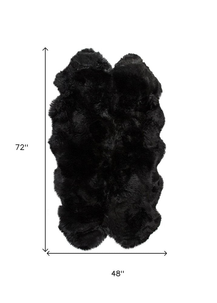 Black Animal Print Area Rug  Warm Home View