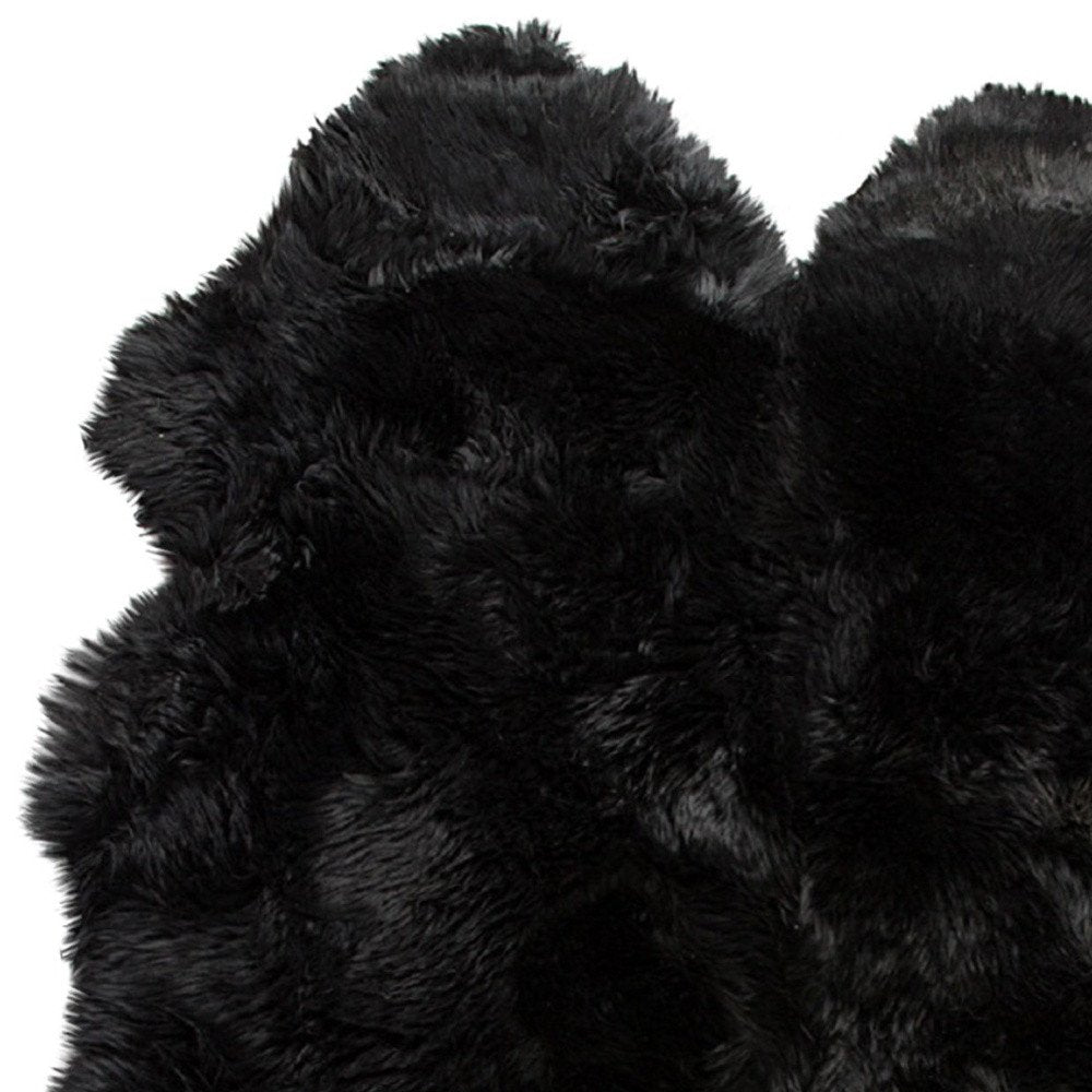 Black Animal Print Area Rug  Warm Home View
