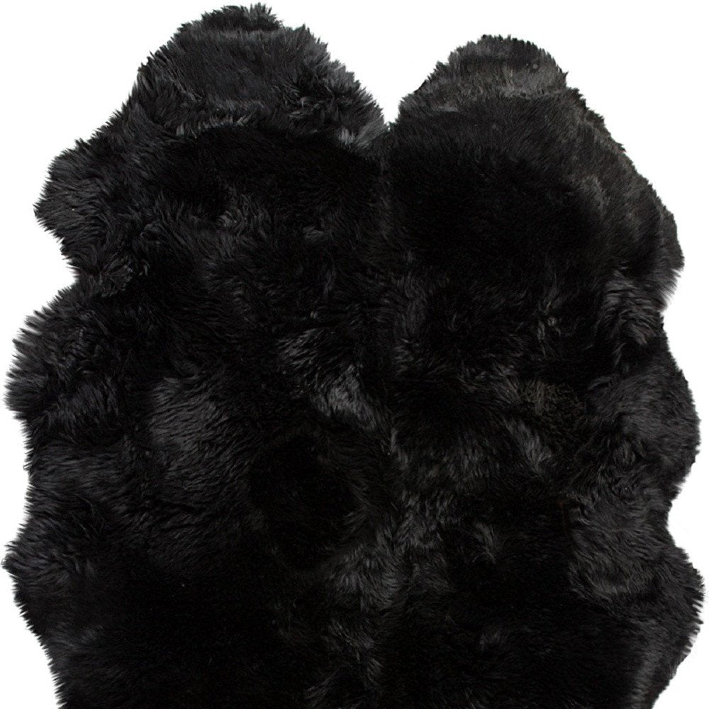 Black Animal Print Area Rug  Warm Home View