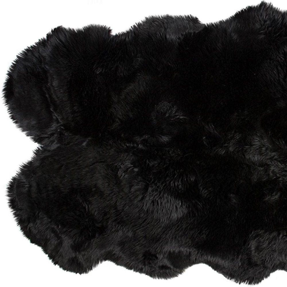 Black Animal Print Area Rug  Warm Home View