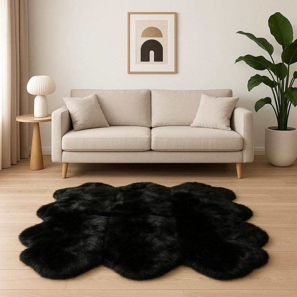 Gradient Gray Animal Print Area Rug  Warm Home View