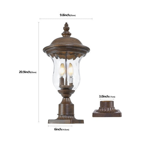 Vintage Outdoor Light Pole Lights - Bronze Aluminum, 1-Piece  Warm Home View