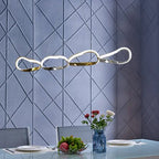 Prague Horizontal Chandelier // Gold & Chrome  Warm Home View