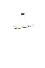 Prague Horizontal Chandelier // Gold & Chrome  Warm Home View
