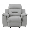 41" Grey Fascinating Leather Reclining Chair.  Warm Home View