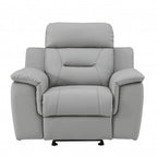 41" Grey Fascinating Leather Reclining Chair.  Warm Home View