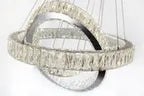 Crystal Elegance LED Chandelier // 2 Ovals  Warm Home View