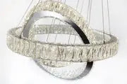 Crystal Elegance LED Chandelier // 2 Ovals  Warm Home View